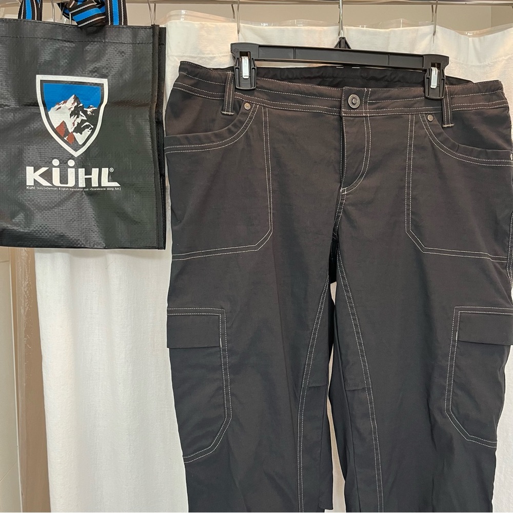 Kuhl women’s hiking/outdoor pants 14R Charcoal gray